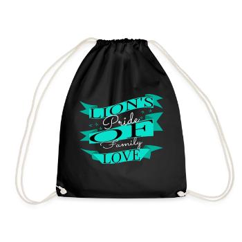 awesome quality time lion pride dynamics - Drawstring Bag - black - Front
