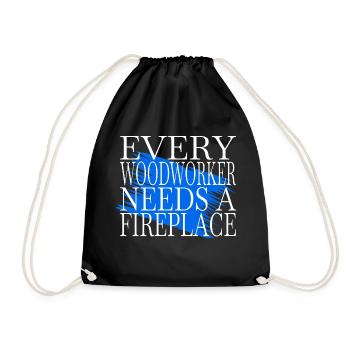 Carpentry Safety Helmet Best - Drawstring Bag - black - Front