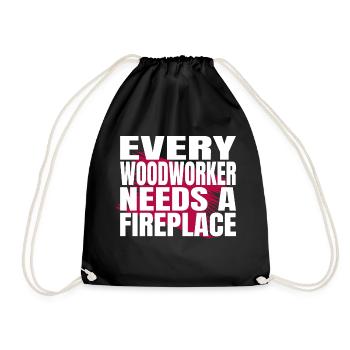 hearbeat génial forêt travail plombier blague - Sac de sport léger - noir - Devant