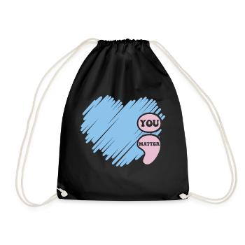 Mental Health Matters - Human Brain Illness - Drawstring Bag - black - Front