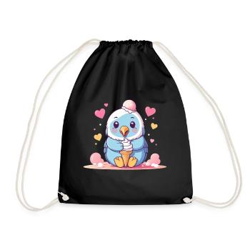 Fluffy Ice Power - Drawstring Bag - black - Front