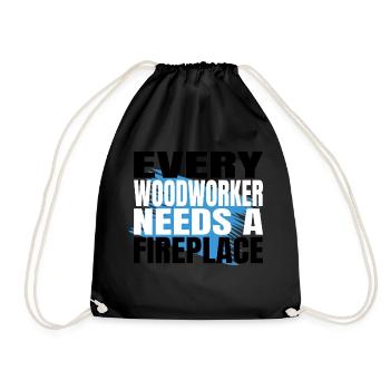 Humor Mason Construction Carpenter - Drawstring Bag - black - Front