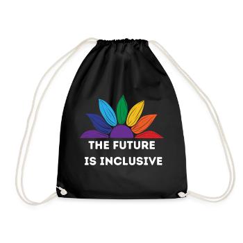 The Future is Inclusive - Drawstring Bag - black - Front