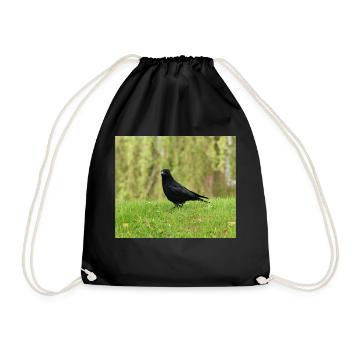 Crow Enthusiast - Drawstring Bag - black - Front