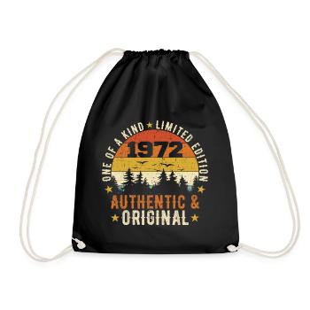 Original 1972 Cadeau D'anniversaire 1972 Authentic - Sac de sport léger - noir - Devant