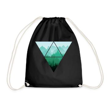 Conservation de la nature Forêt Triangle Paysage - Sac de sport léger - noir - Devant