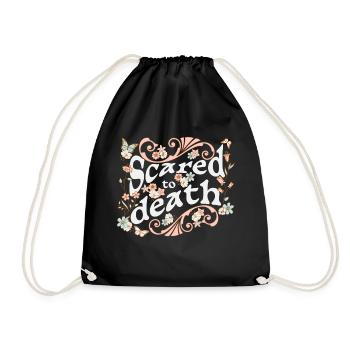 Scared to death for dark backgrounds - Drawstring Bag - black - Front