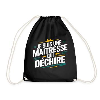 Je suis une maîtresse qui déchire - Sac de sport léger - noir - Devant
