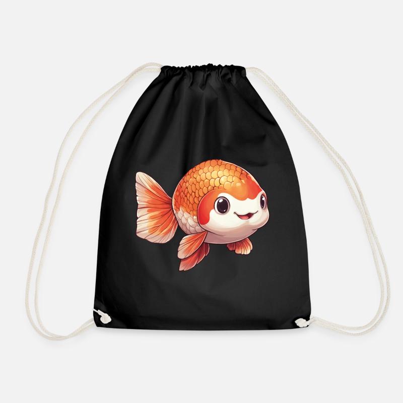 Ranchu Goldfisch - Turnbeutel - Schwarz