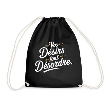 Vos désirs font désordre - Sac de sport léger - noir - Devant