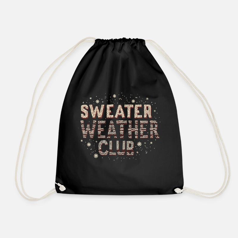 SWEATER WEATHER - Drawstring Bag - black
