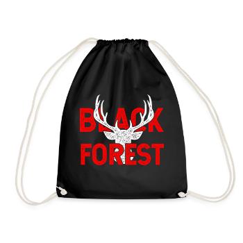 Black Forest for Black Shirts - Turnbeutel - Schwarz - Vorne