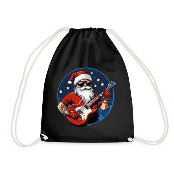 Christmas Guitarist - Drawstring Bag - black - Front