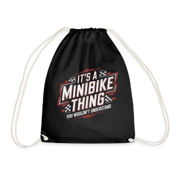 Only for real minibike fans - Drawstring Bag - black - Front