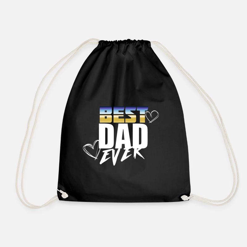 bestdadeverrock - Drawstring Bag - black