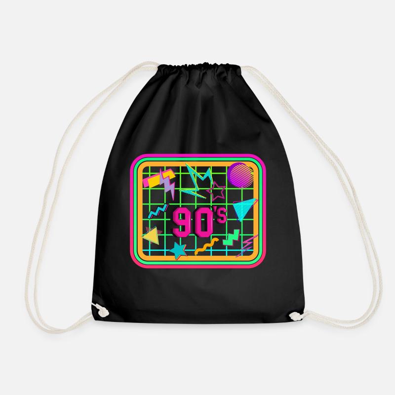 Neunziger Jahre - 90's print - Turnbeutel - Schwarz