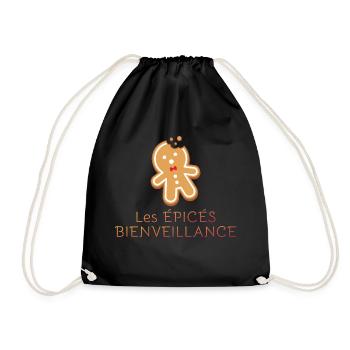 logo transparent les épicés Bienveillance - Sac de sport léger - noir - Devant