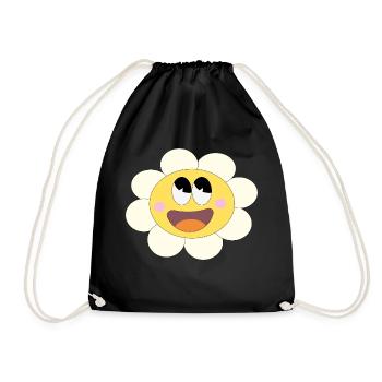 Pretty little flower! - Drawstring Bag - black - Front