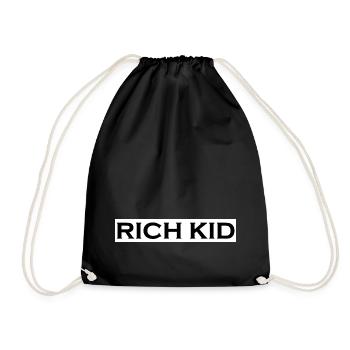 RICH KID - Turnbeutel - Schwarz - Vorne