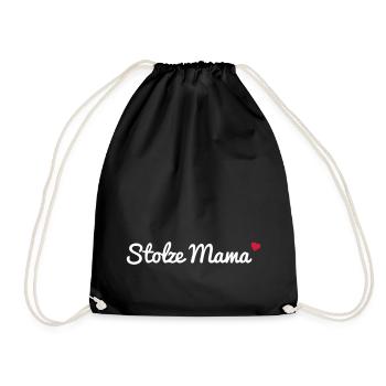 Stolze Mama - Turnbeutel - Schwarz - Vorne