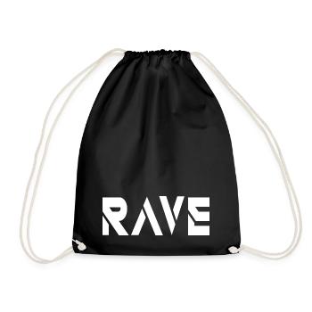 rave - Drawstring Bag - black - Front