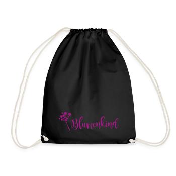 Blumenkind - Turnbeutel - Schwarz - Vorne