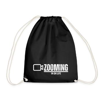 ZOOMING IN ON LIFE - Drawstring Bag - black - Front