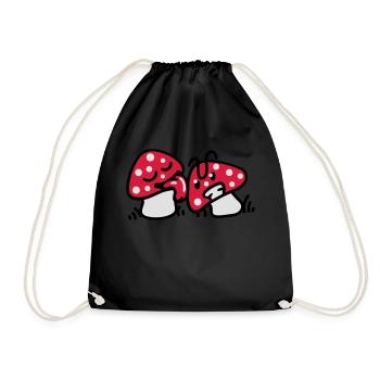 Drugs mushrooms - Drawstring Bag - black - Front