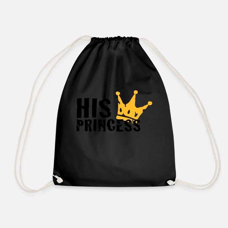 His Princess - Drawstring Bag - black