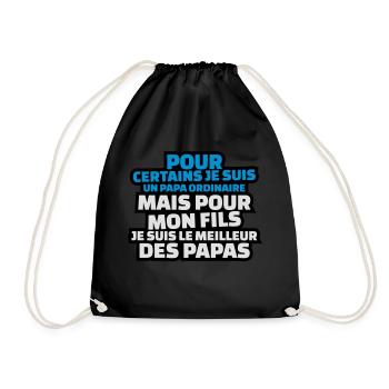 Je suis le meilleur des papas (2) - Sac de sport léger - noir - Devant