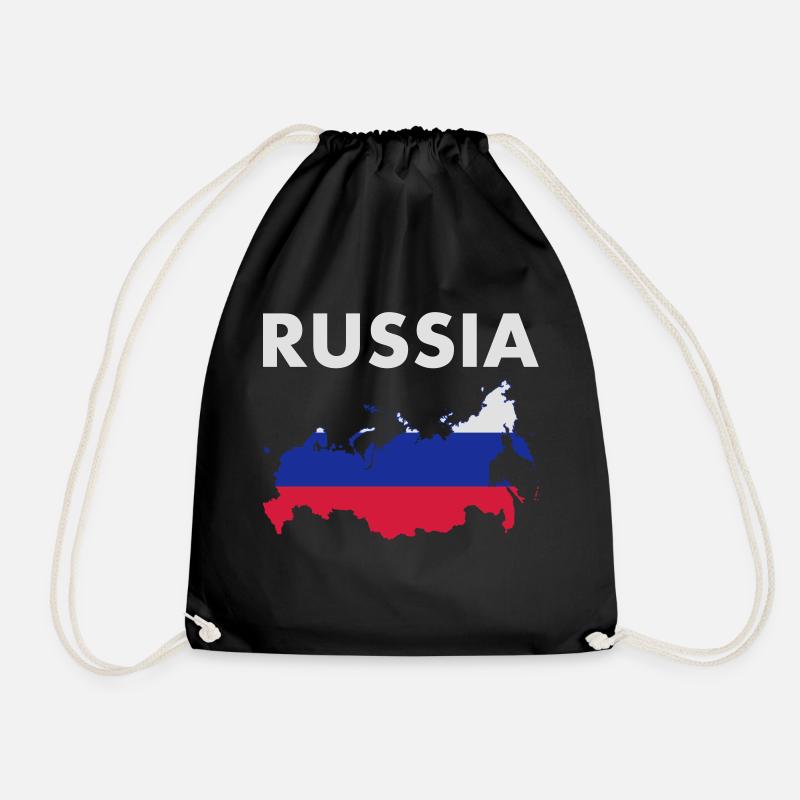 Russia - Drawstring Bag - black