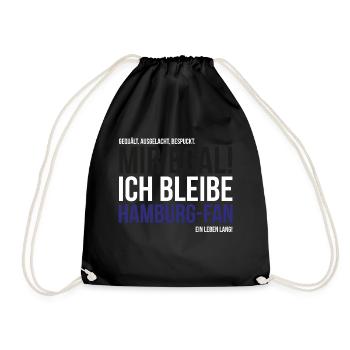 Ich bleibe Hamburg-Fan - Turnbeutel - Schwarz - Vorne