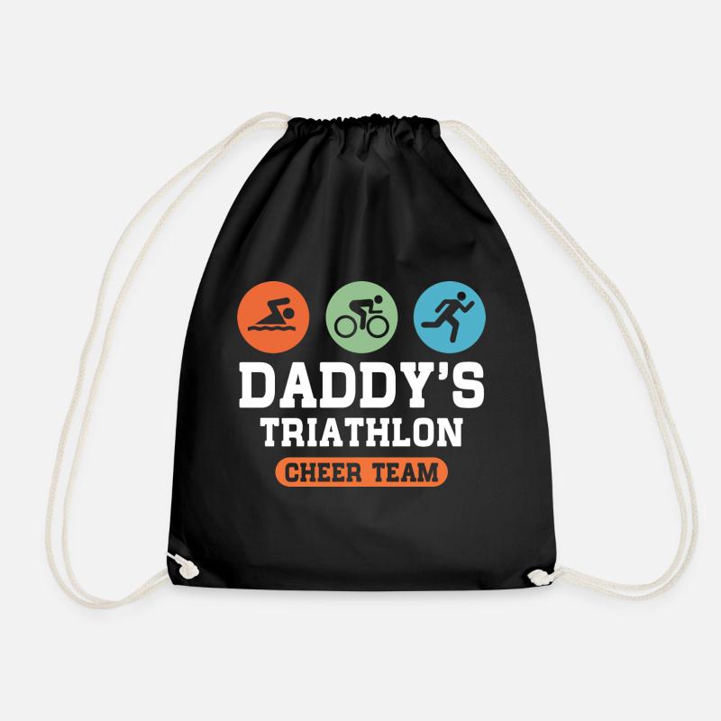 Triathlon Daddy - Turnbeutel - Schwarz