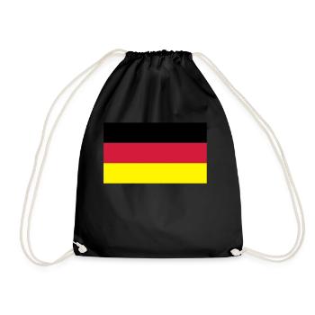 deutschlandflagge - Turnbeutel - Schwarz - Vorne