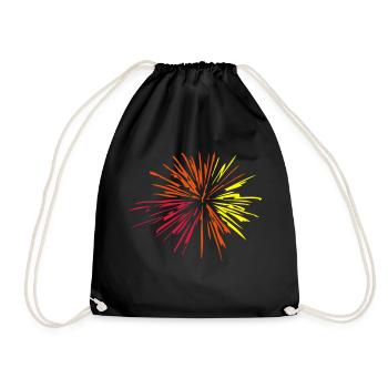 feu artifice - Sac de sport léger - noir - Devant