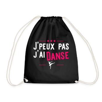 J'ai danse t-shirt humour - Sac de sport léger - noir - Devant