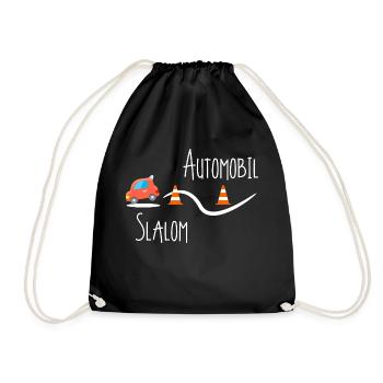 Slalom car pylons Motorsport - Drawstring Bag - black - Front
