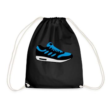 schuh__f3 - Turnbeutel - Schwarz - Vorne