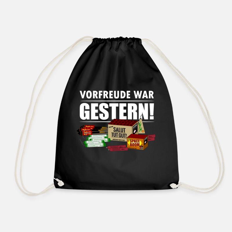 Pyro Silvester Vorfreude war gestern! - Turnbeutel - Schwarz