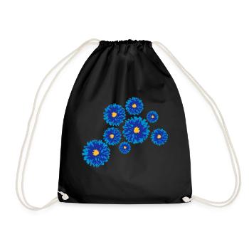 Flowers - Turnbeutel - Schwarz - Vorne