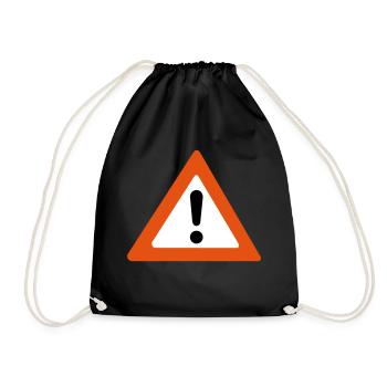 Attention T-shirt - Turnbeutel - Schwarz - Vorne