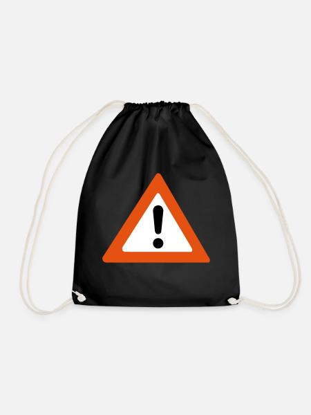 Attention T-shirt - Turnbeutel - Schwarz