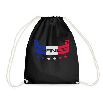 France Fire Flame Design - Drawstring Bag - black - Front