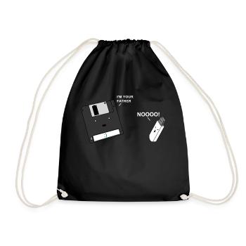 Disc I m your Father USB Stick - Turnbeutel - Schwarz - Vorne