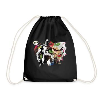 Batman Comic Composition Joker - Drawstring Bag - black - Front