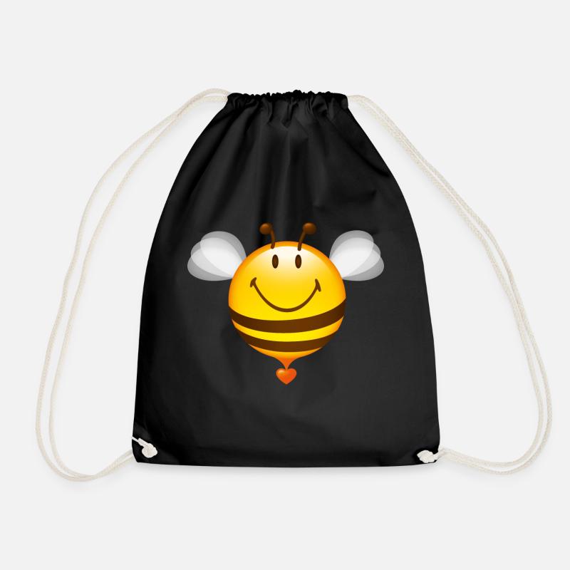 Smiley Bee - Turnbeutel - Schwarz