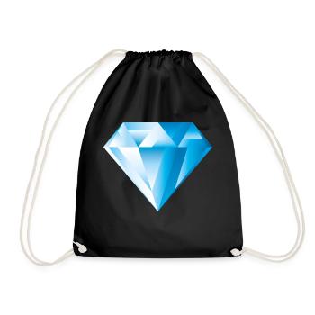 Smiley Diamant - Drawstring Bag - black - Front