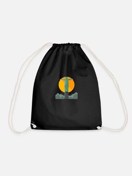 Brazil Rio de Janeiro - Drawstring Bag - black