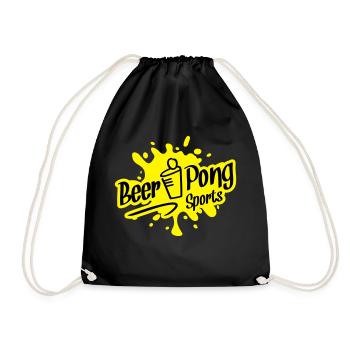 beer pong sports - Turnbeutel - Schwarz - Vorne