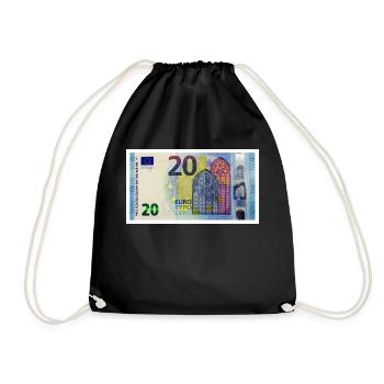 20 euro - Turnbeutel - Schwarz - Vorne